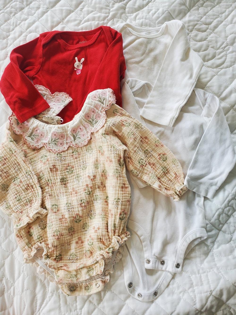 9 Month Girl Onesie Set